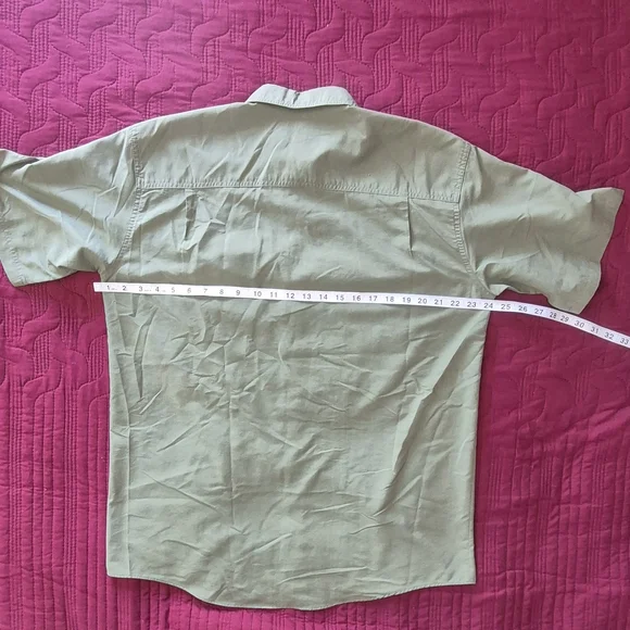 L.L. Bean Short-Sleeve Button-Down Shirt - Sage Green - Picture 3 of 4